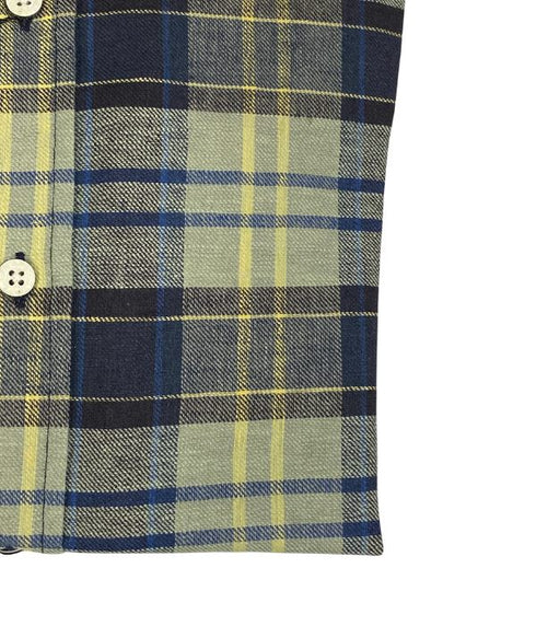 Chemise à carreaux multi-couleur bleu / jaune